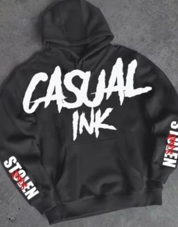 Casual Ink Embroidery Hoodie
